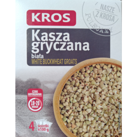 KROS Kasza gryczana biała 4x100g